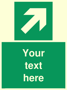 Custom Arrow Top Right Sign