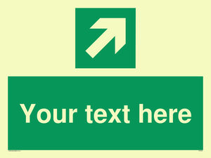 Custom Arrow Top Right Sign