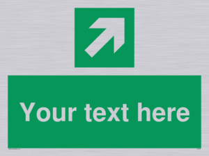 Custom Arrow Top Right Sign