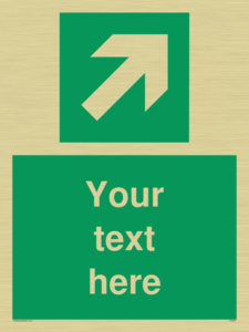 Custom Arrow Top Right Sign