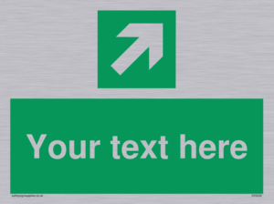 Custom Arrow Top Right Sign