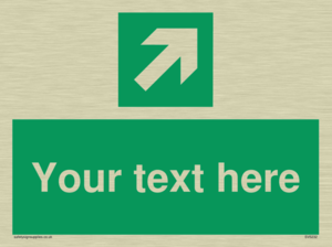 Custom Arrow Top Right Sign