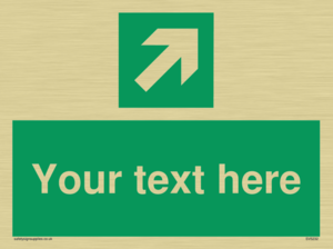 Custom Arrow Top Right Sign