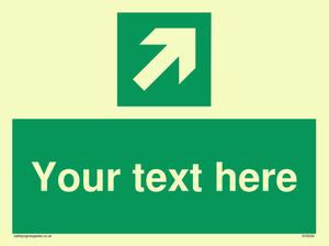 Custom Arrow Top Right Sign