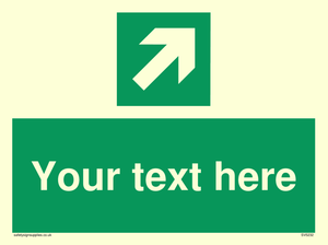 Custom Arrow Top Right Sign