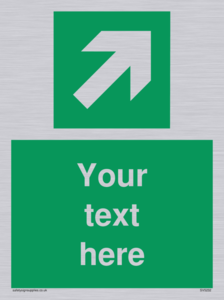 Custom Arrow Top Right Sign