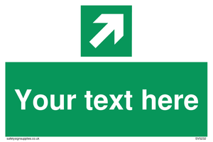 Custom Arrow Top Right Sign 