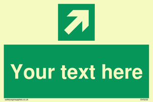 Custom Arrow Top Right Sign