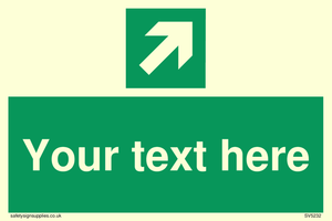 Custom Arrow Top Right Sign