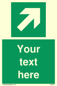 Custom Arrow Top Right Sign