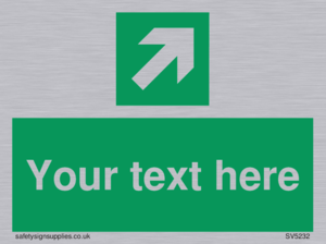 Custom Arrow Top Right Sign