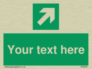 Custom Arrow Top Right Sign