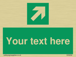 Custom Arrow Top Right Sign