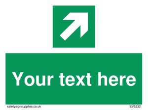 Custom Arrow Top Right Sign 