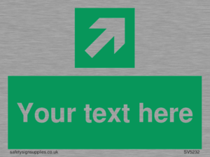 Custom Arrow Top Right Sign
