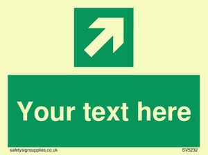 Custom Arrow Top Right Sign
