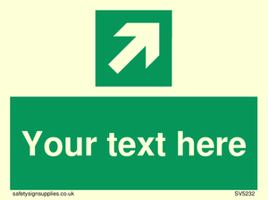 Custom Arrow Top Right Sign