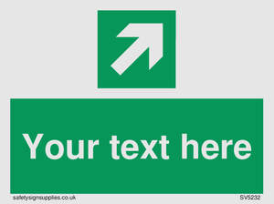 Custom Arrow Top Right Sign