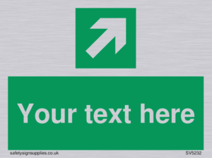 Custom Arrow Top Right Sign