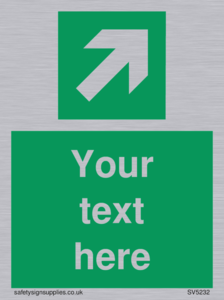 Custom Arrow Top Right Sign