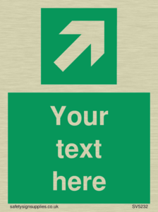 Custom Arrow Top Right Sign