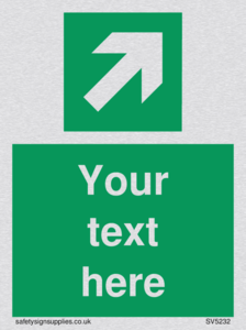 Custom Arrow Top Right Sign