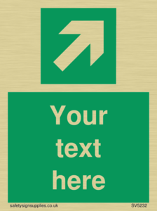 Custom Arrow Top Right Sign