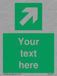 Custom Arrow Top Right Sign