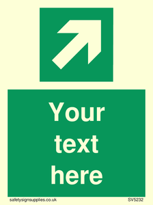 Custom Arrow Top Right Sign