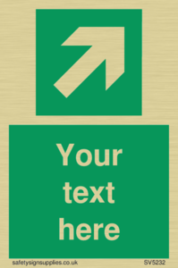 Custom Arrow Top Right Sign