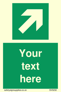 Custom Arrow Top Right Sign