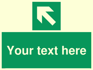 Custom Arrow Top Left Sign