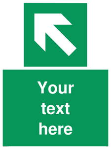 Custom Arrow Top Left Sign 