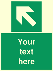 Custom Arrow Top Left Sign