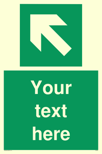 Custom Arrow Top Left Sign