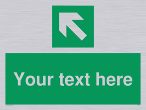 Custom Arrow Top Left Sign