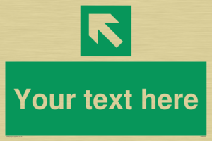 Custom Arrow Top Left Sign