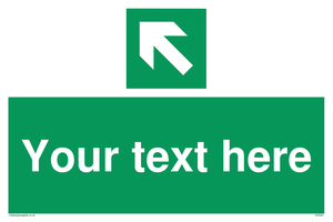 Custom Arrow Top Left Sign 