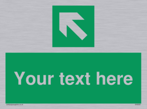 Custom Arrow Top Left Sign