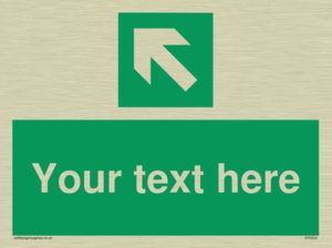 Custom Arrow Top Left Sign