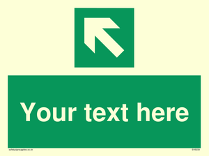 Custom Arrow Top Left Sign