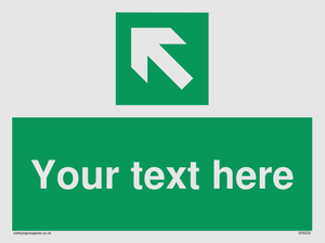 Custom Arrow Top Left Sign