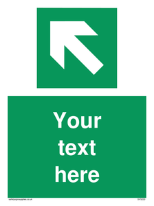 Custom Arrow Top Left Sign 