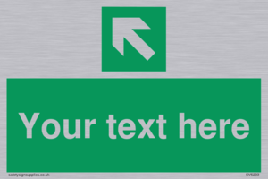 Custom Arrow Top Left Sign