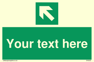 Custom Arrow Top Left Sign