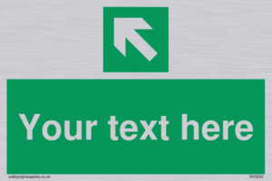 Custom Arrow Top Left Sign