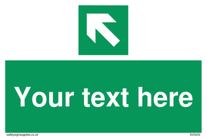 Custom Arrow Top Left Sign