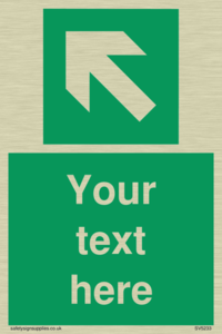 Custom Arrow Top Left Sign