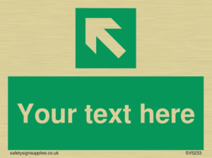 Custom Arrow Top Left Sign