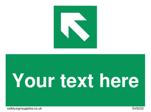 Custom Arrow Top Left Sign 